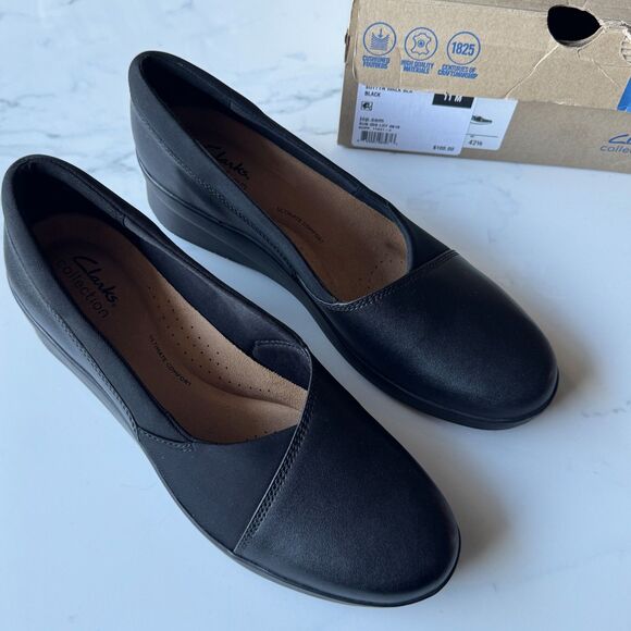 NWT Leather Clarks Suttyn Walk Wedge Slip-On - 11M - Picture 9 of 12